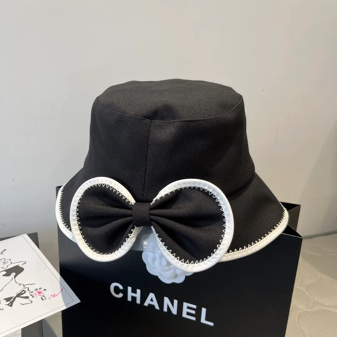 💰100¥ Chanel bow bucket hat, ladylike style, head circumference 57cm