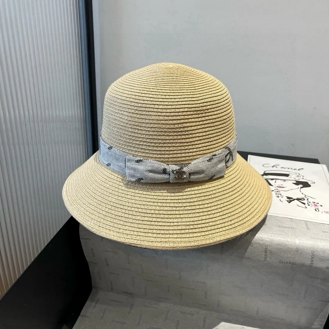 💰120¥ Chanel straw hat, advanced customization, head circumference 57cm.
