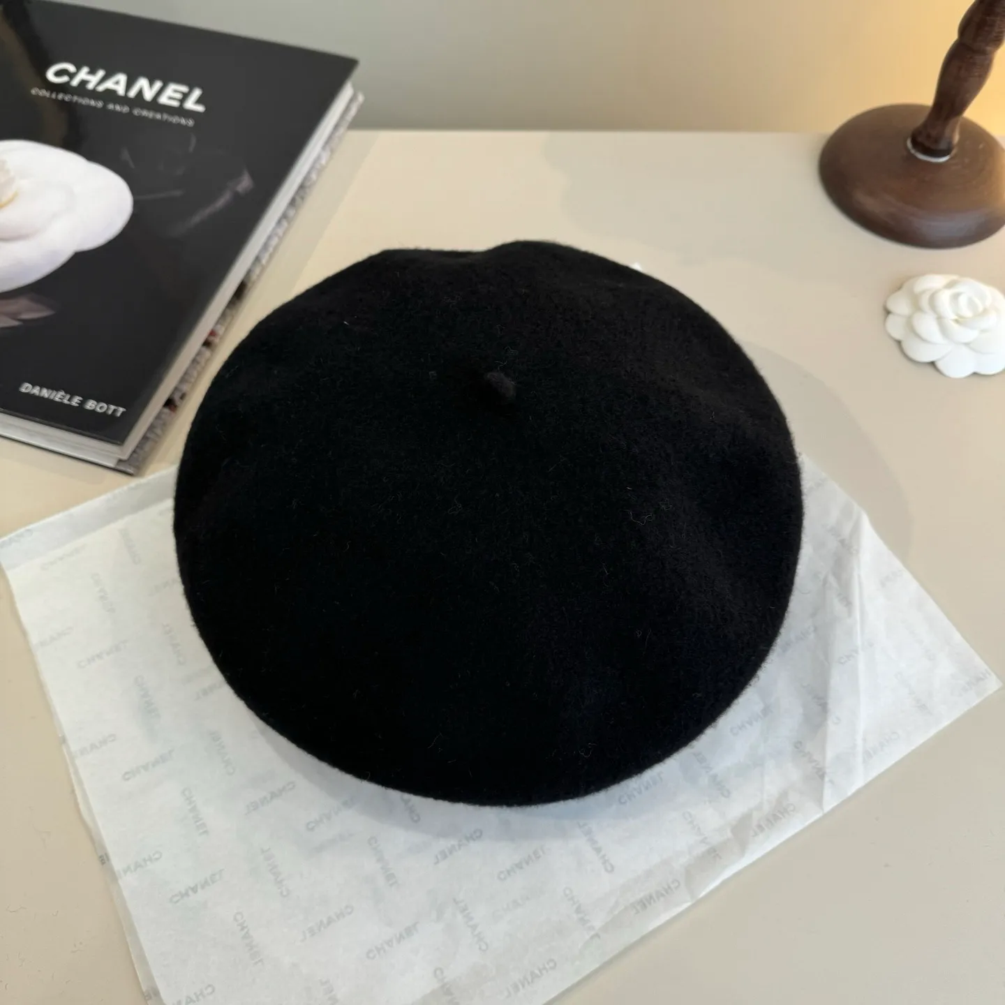 💰120¥ Chanel wool beret, pumpkin hat, 100% wool🦙 fabric, head circumference 57cm