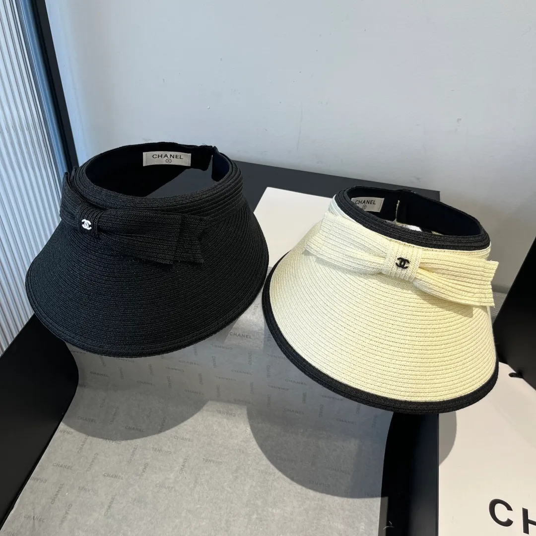 💰130¥ Chanel Chanel bow empty top sun hat, adjustable