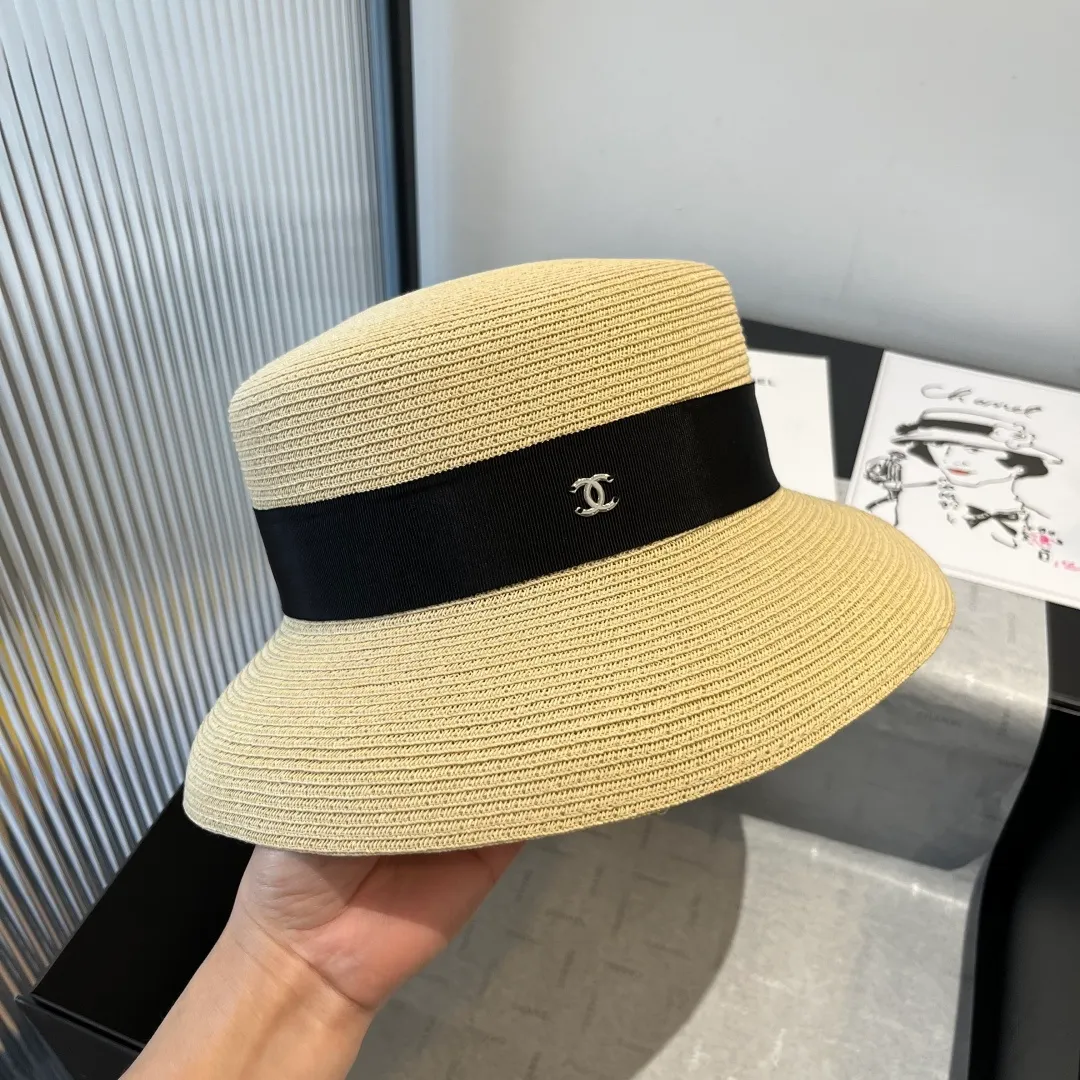 💰150¥ Chanel new straw hat, lady style, head circumference 57cm