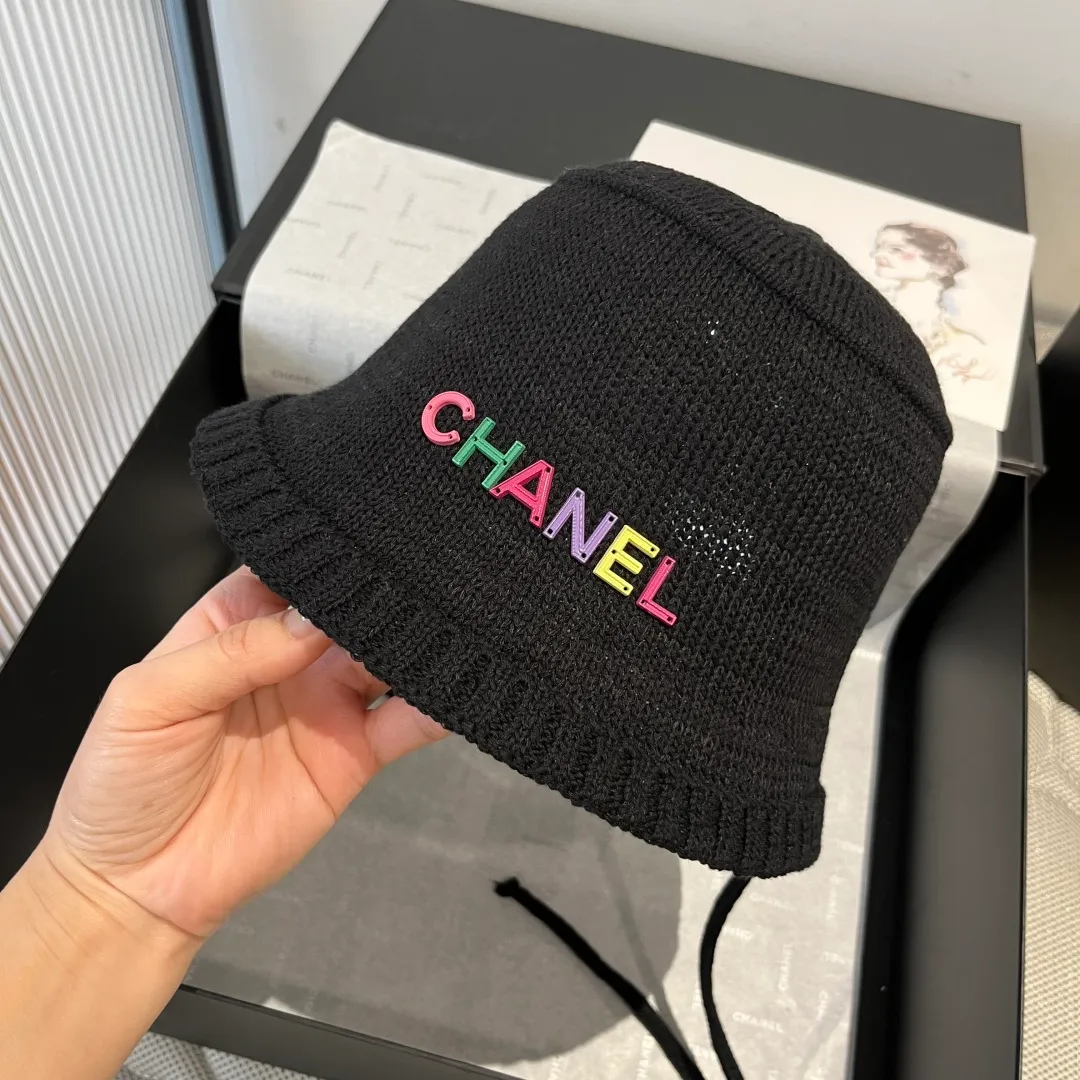 💰80¥ Chanel knitted bucket hat, small top hat, head circumference 57cm