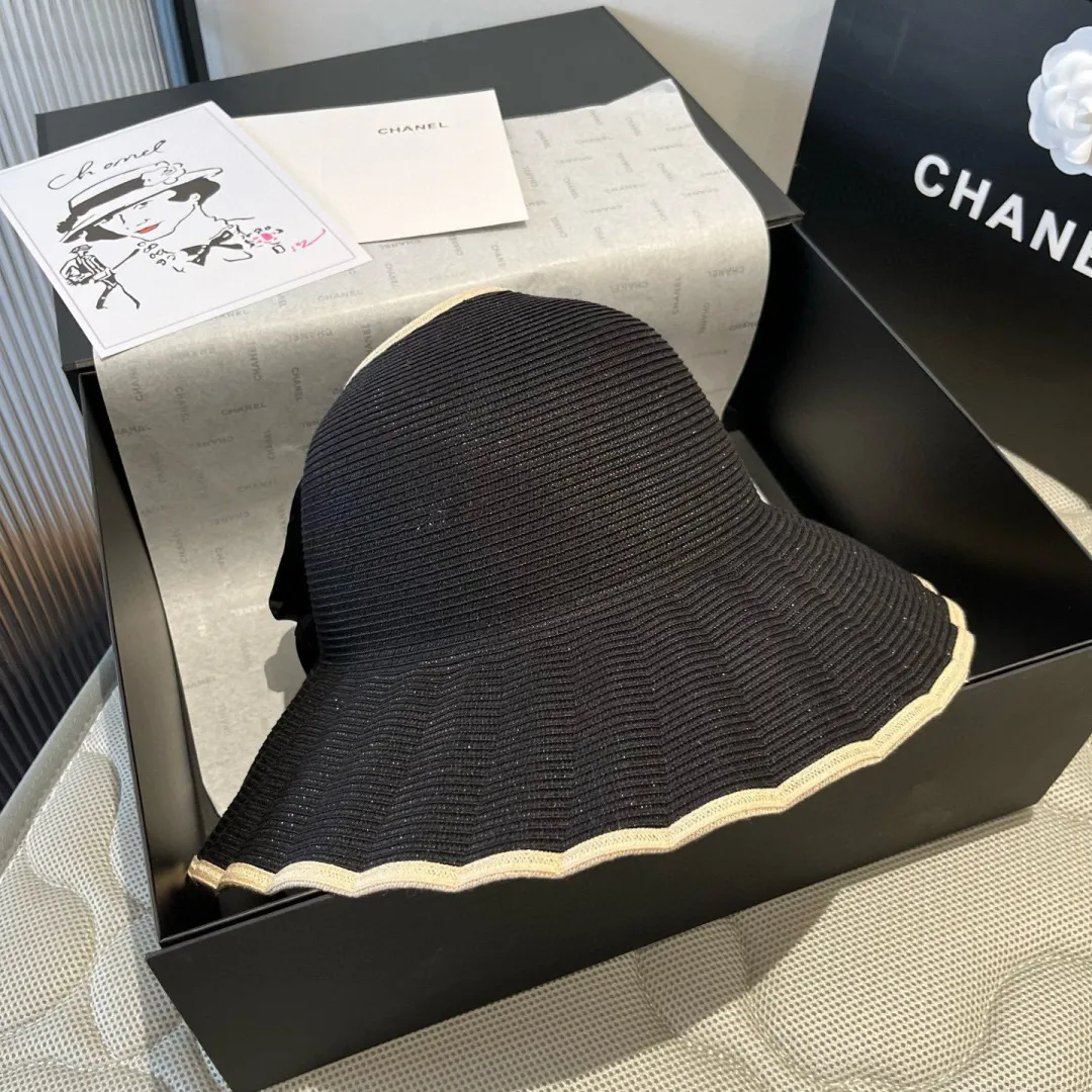 💰160¥ Chanel wavy edge empty top straw hat, head circumference 57cm