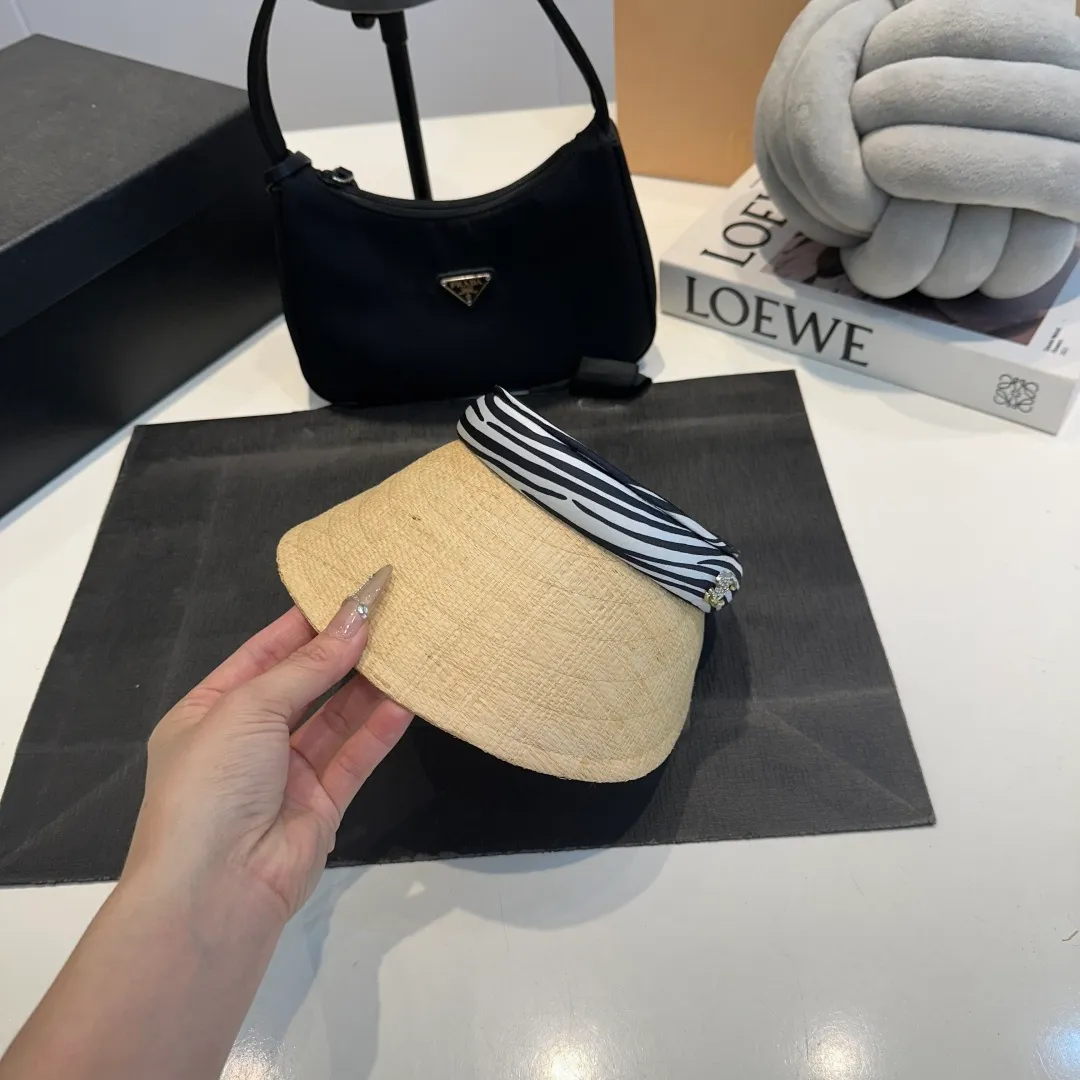 P60 Chanel hollow top sun hat, headband sun hat, head circumference 57cm