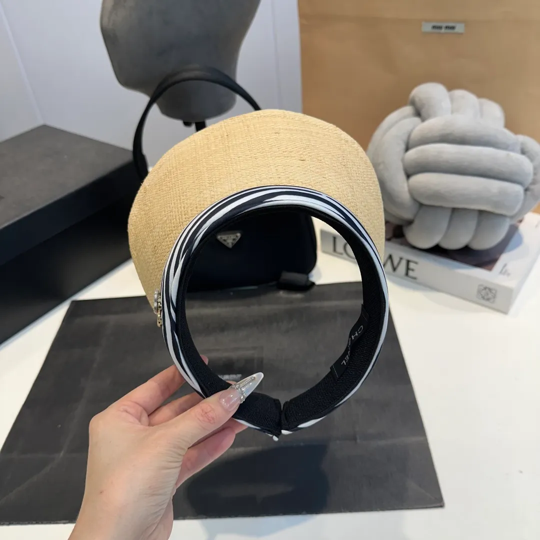 P60 Chanel hollow top sun hat, headband sun hat, head circumference 57cm