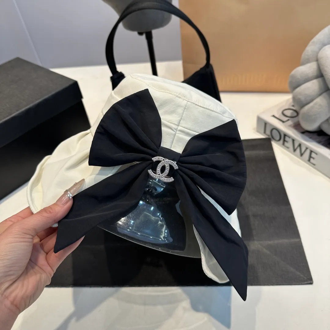 P70 Chanel bow bucket hat, ladylike style, head circumference 57cm