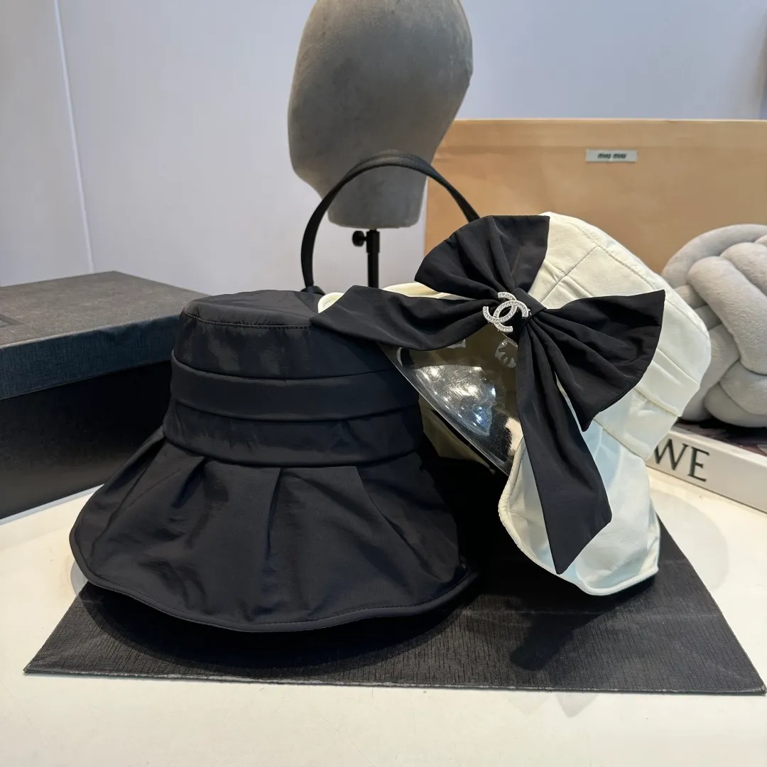 P70 Chanel bow bucket hat, ladylike style, head circumference 57cm