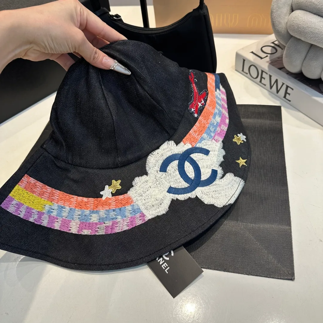 P80 Chanel second-hand large-brimmed fisherman's hat, linen and cotton breathable fisherman's hat, a must-have item for physical sun protection in summer. It's really good-looking🥰
