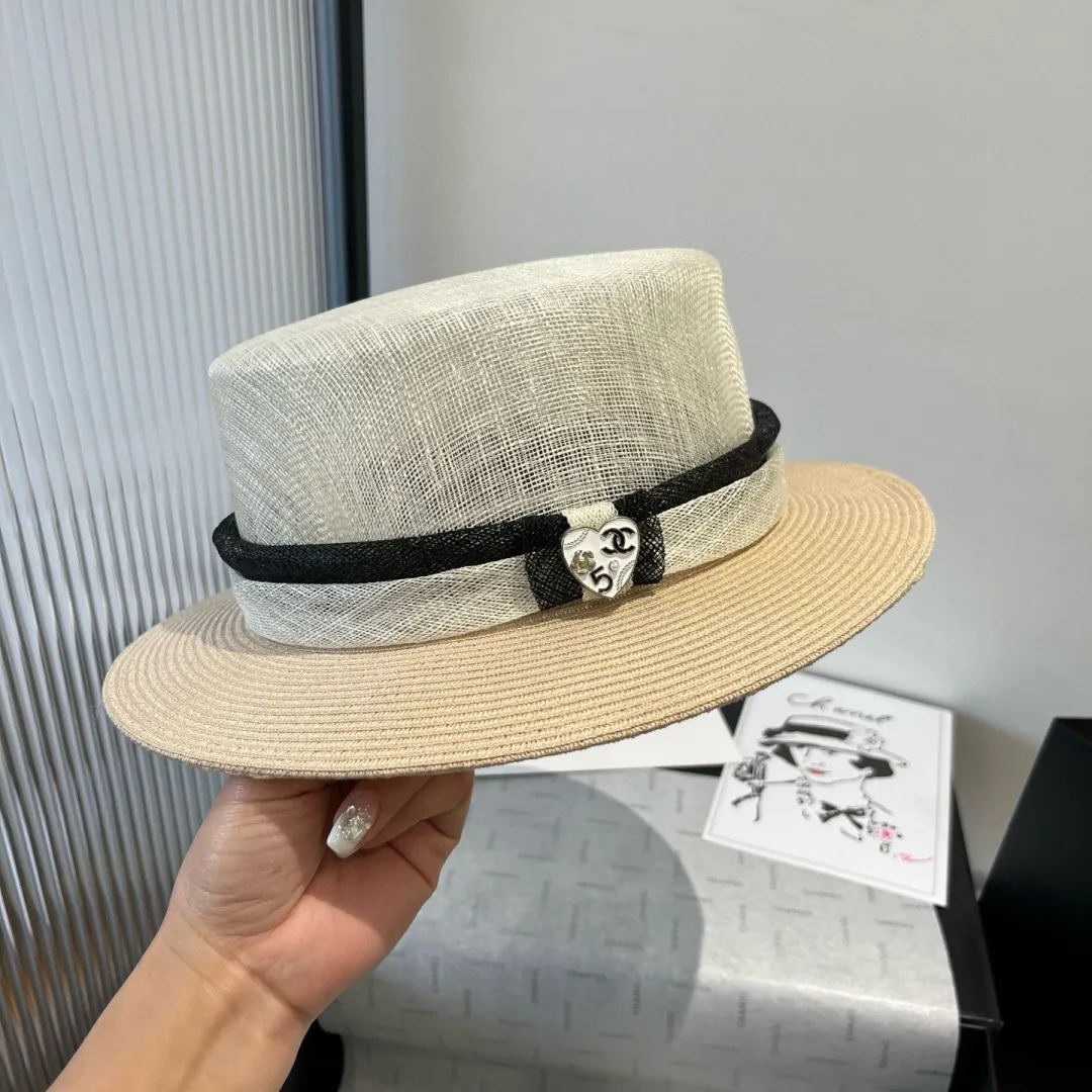 💰240¥ Chanel flat-top linen hat, high-end hat, head circumference 57cm