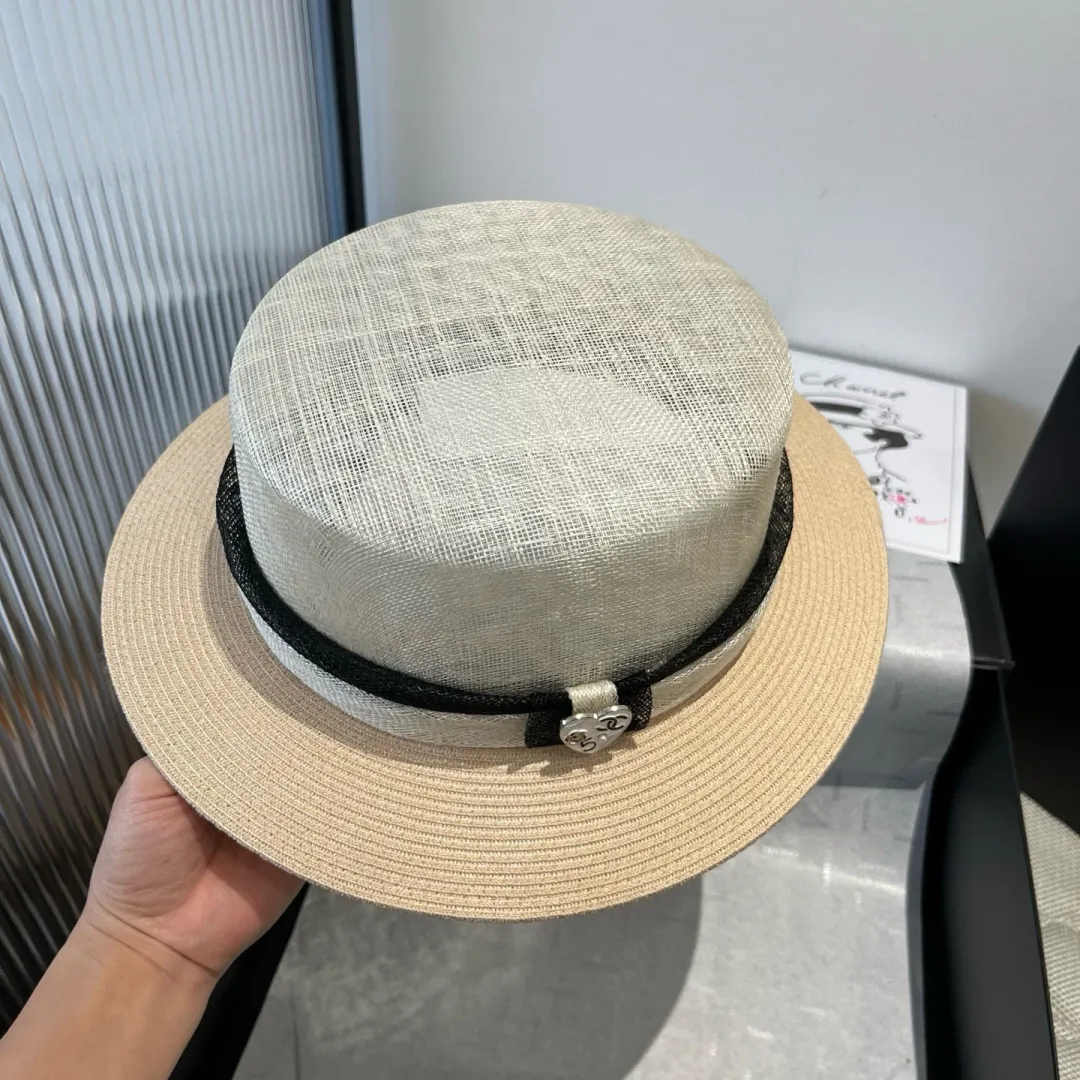 💰240¥ Chanel flat-top linen hat, high-end hat, head circumference 57cm
