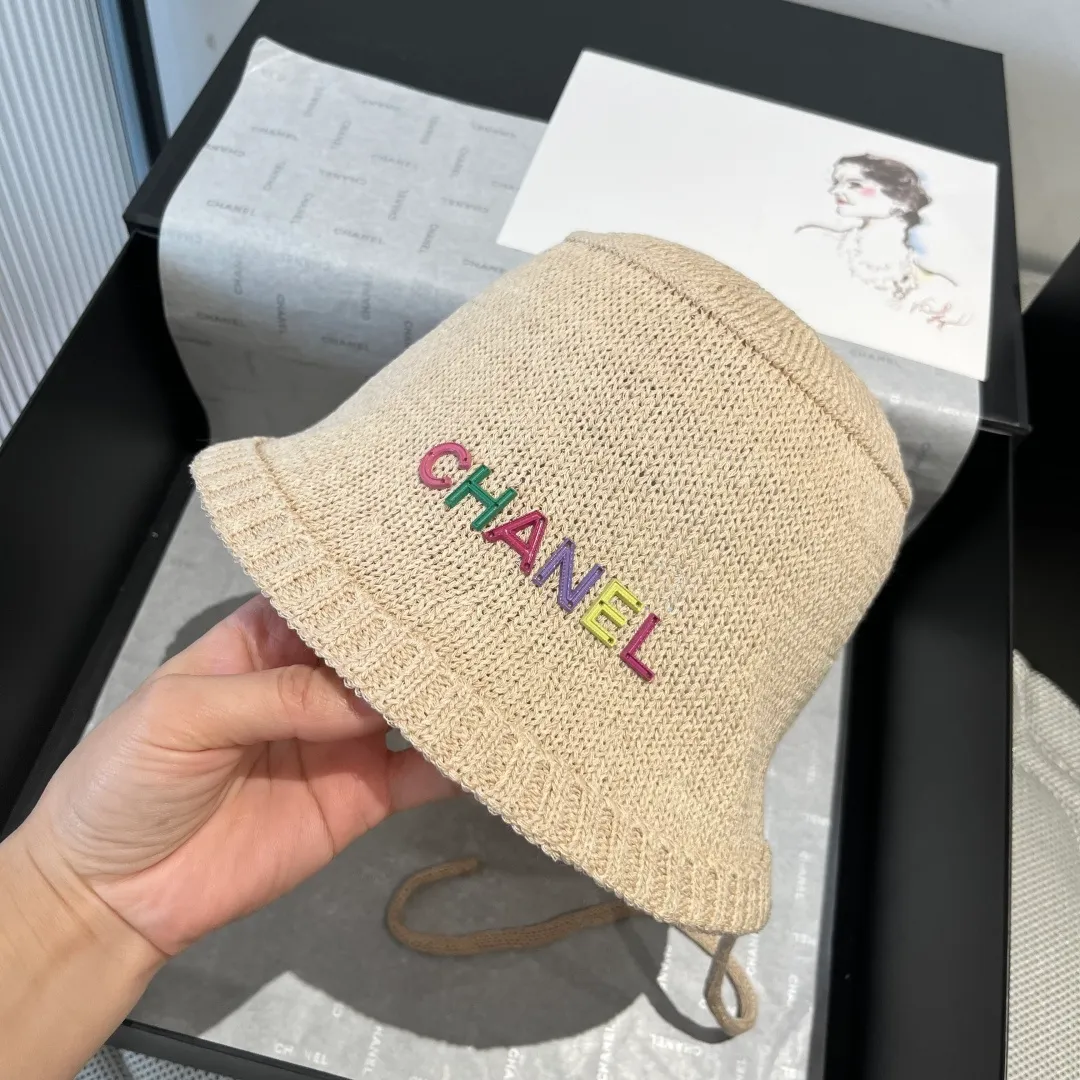 💰80¥ Chanel knitted bucket hat, small top hat, head circumference 57cm