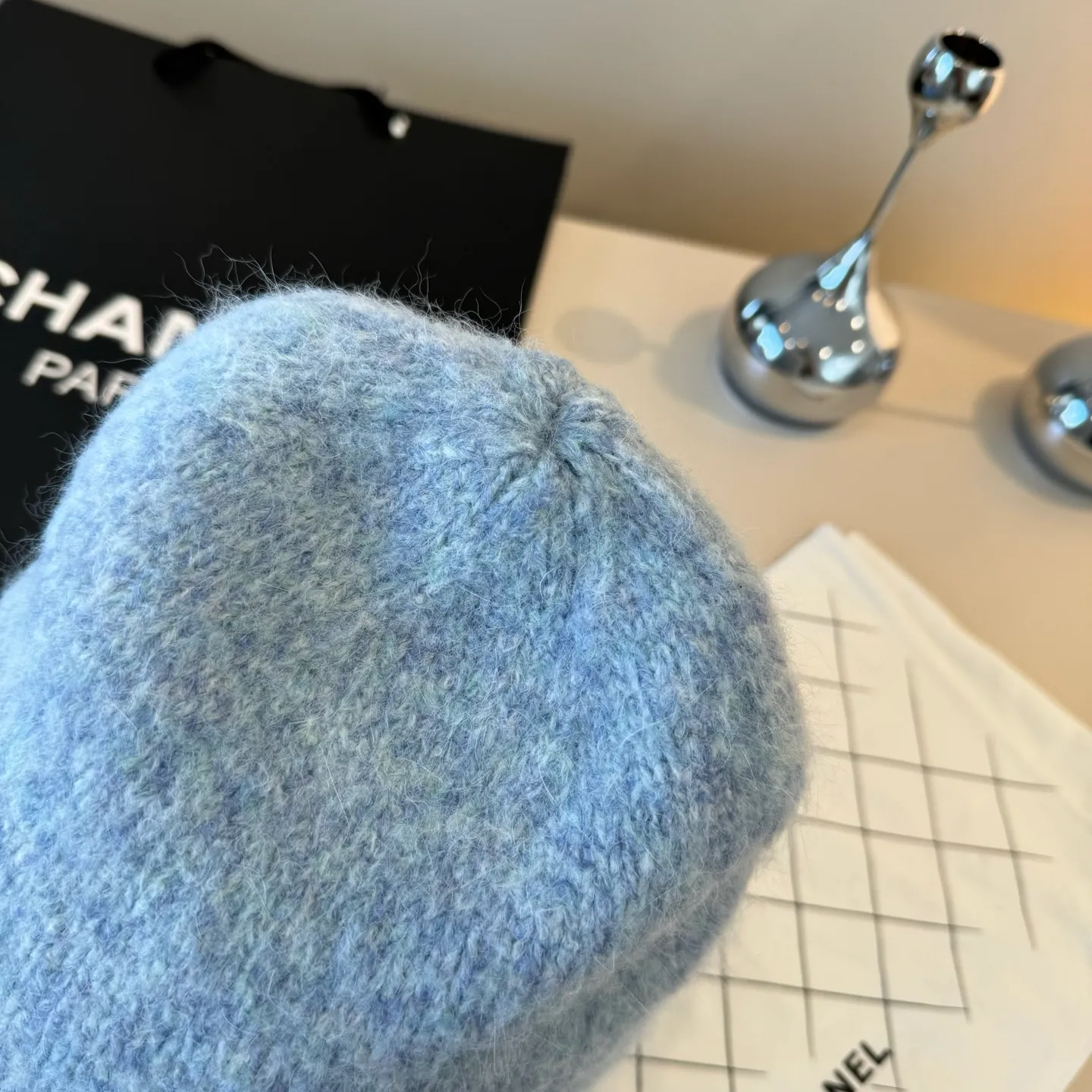 💰100¥ Chanel wool beanie, 100% wool🦙 fabric, head circumference 57cm