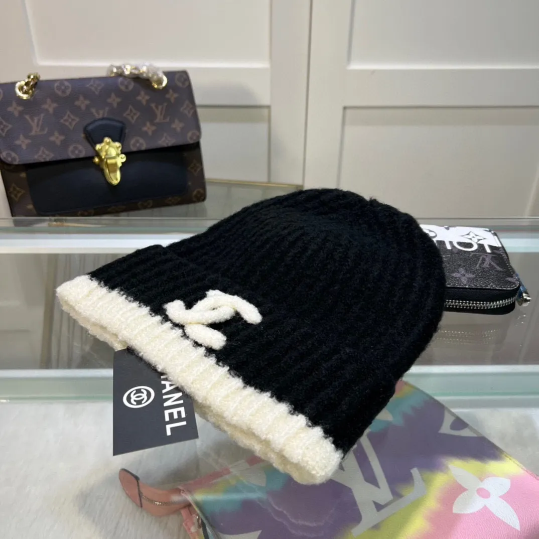 p60💰Chanel CHANEL! Small and popular knitted hat! Xiaohongshu’s new product is released, it’s so 🉑️, high-elastic fabric, classic colors, same style for men and women.
