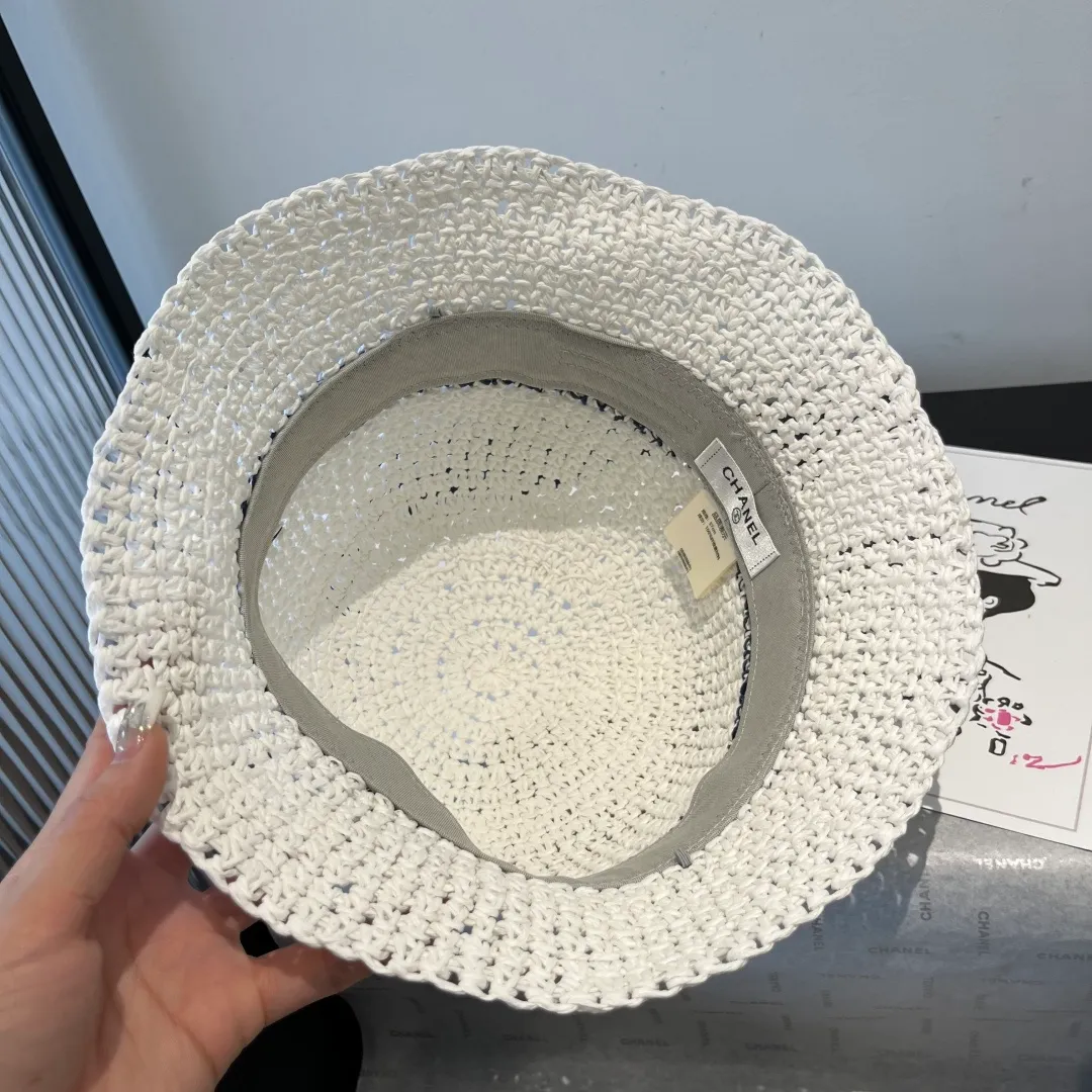 💰130¥ Chanel papyrus sun hat, straw hat, foldable, head circumference 57cm
