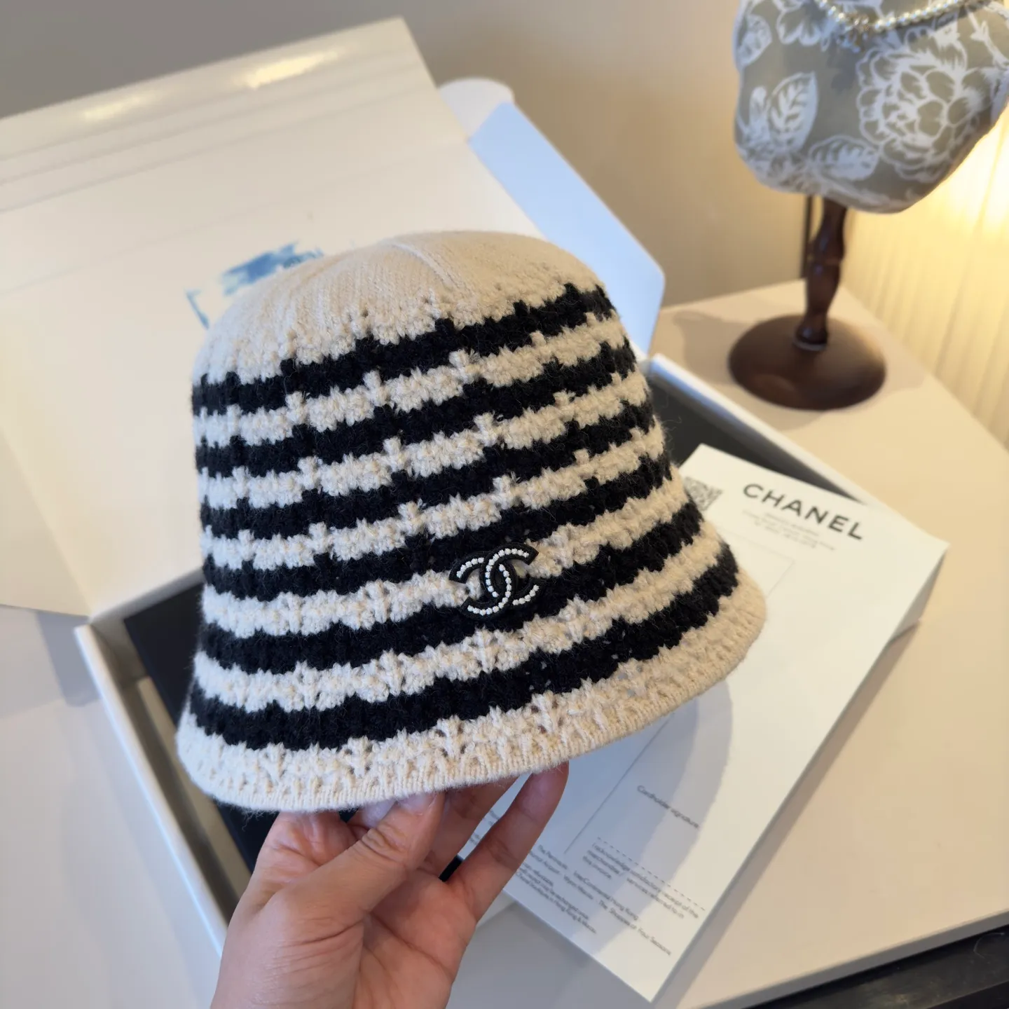 💰60¥ Chanel new knitted wool hat, 100% wool fabric
