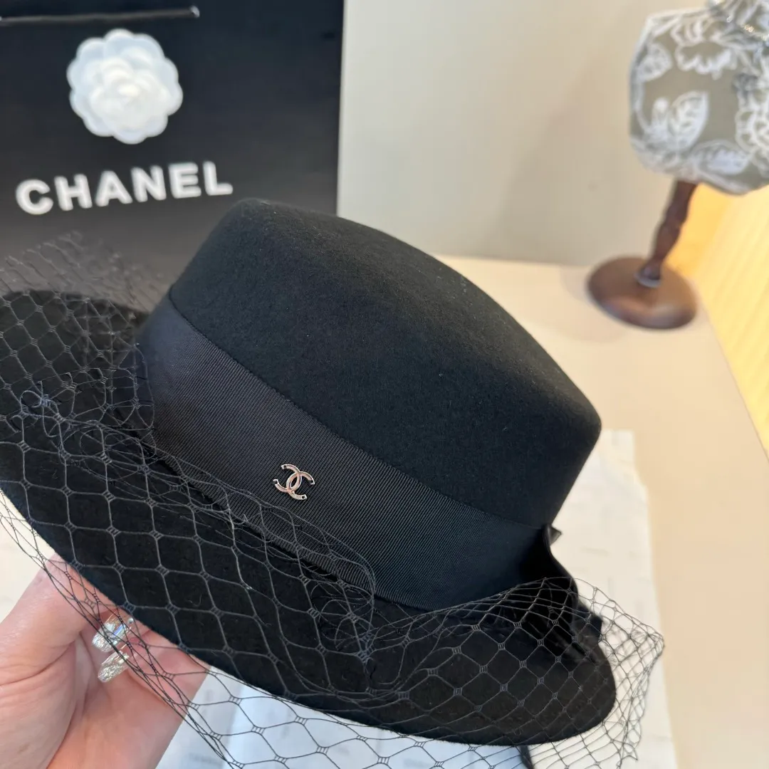 💰200¥ Chanel wool flat top, mesh hat, 100% wool🦙fabric% head circumference 57cm