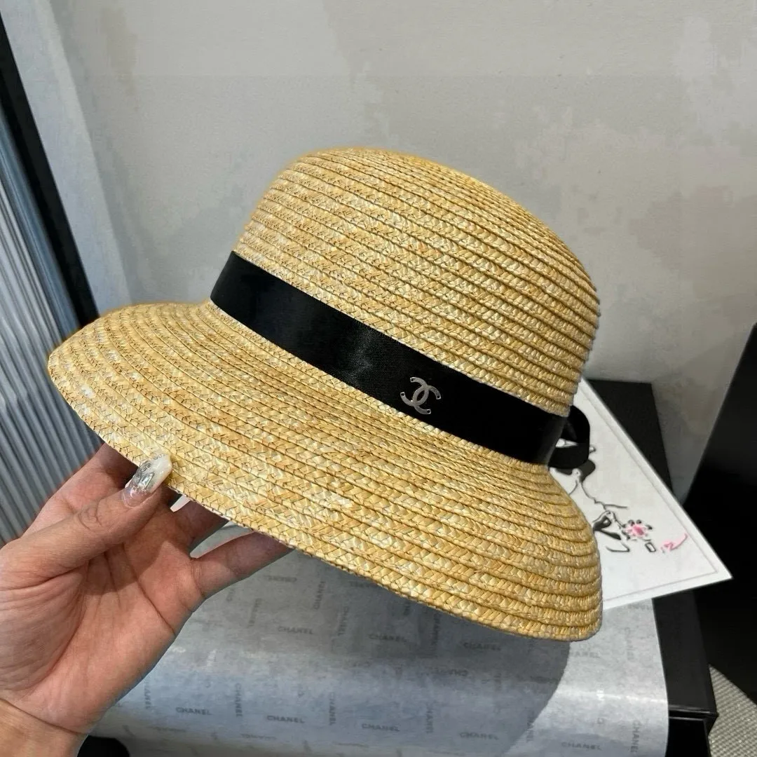 💰140¥ Chanel straw hat, lantern hat, head circumference 57cm