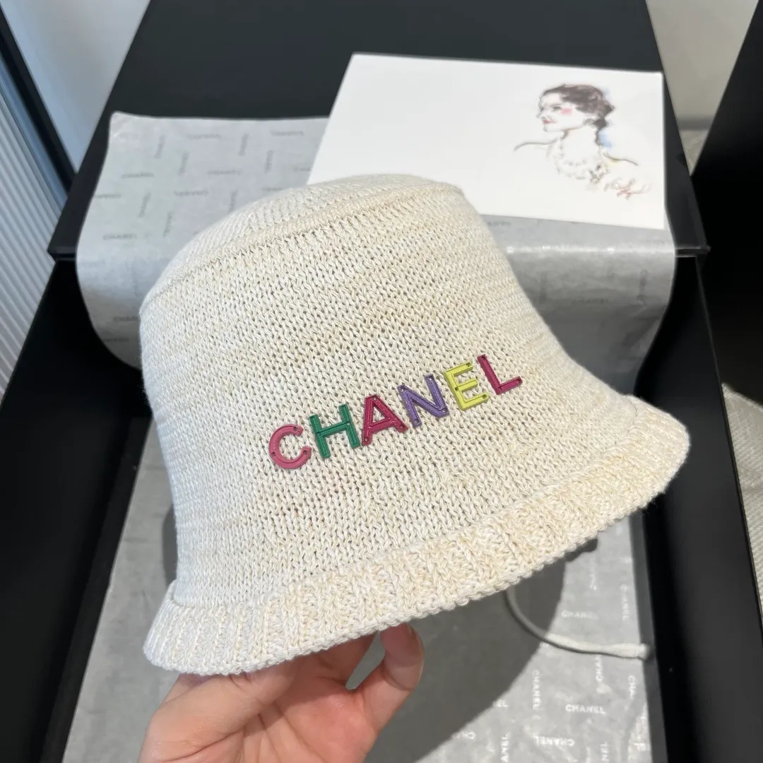 💰80¥ Chanel knitted bucket hat, small top hat, head circumference 57cm