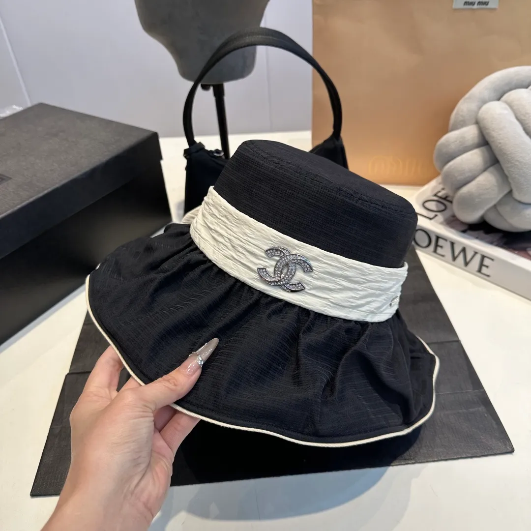P70 Chanel bow bucket hat, ladylike style, head circumference 57cm