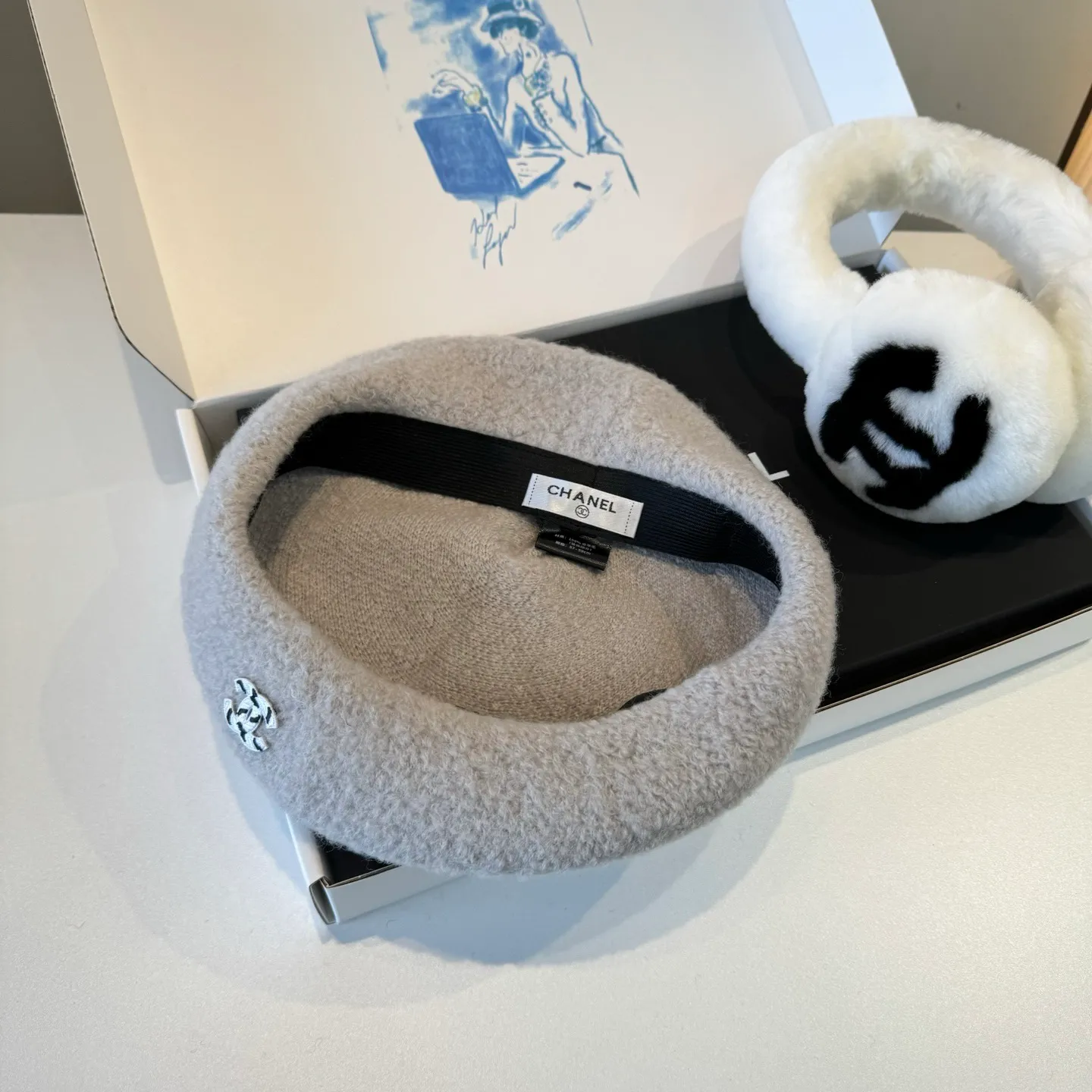 💰100¥ Chanel new cashmere beret, head circumference 57cm