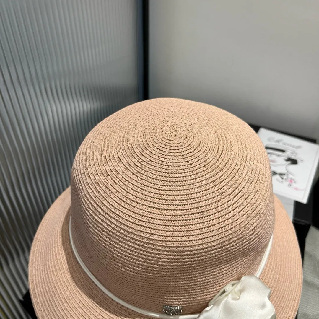 💰150¥ Chanel new top hat, original small basin hat, straw hat, head circumference 57cm