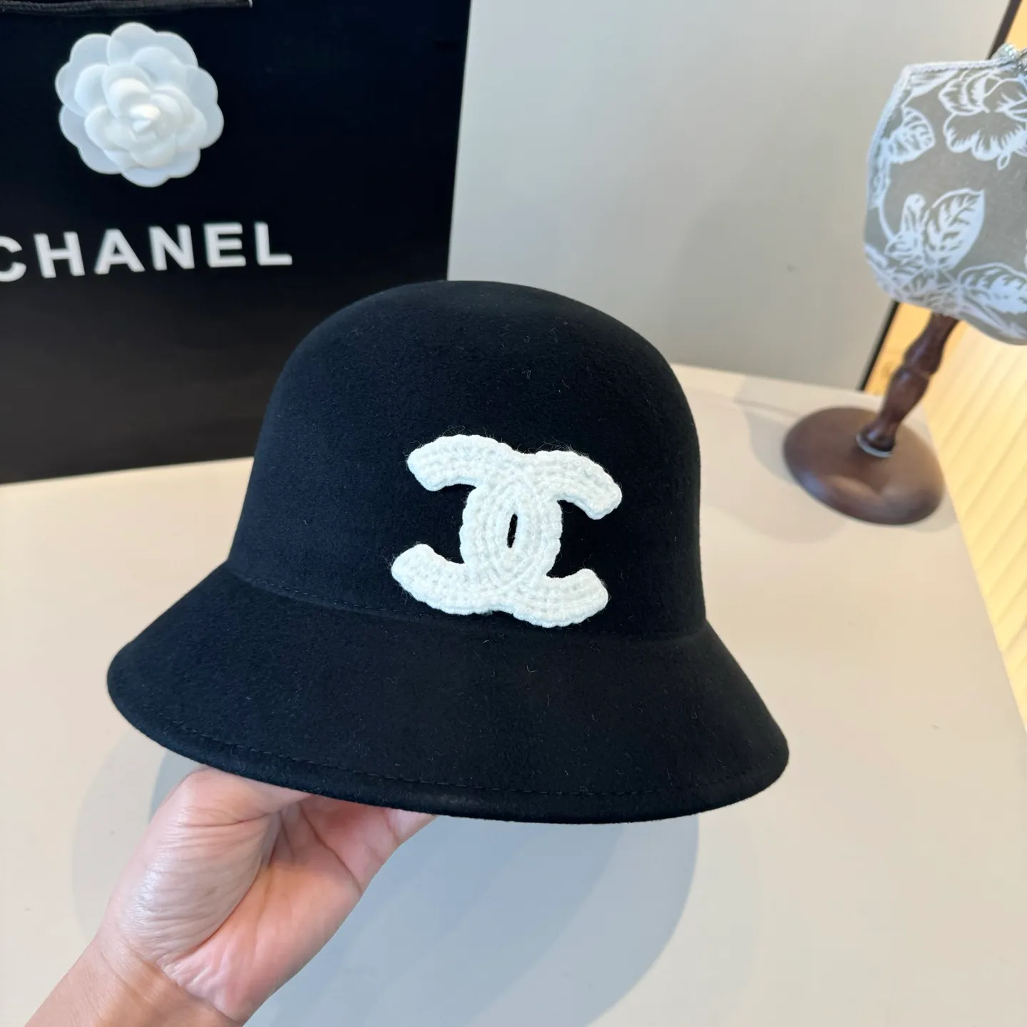 💰180¥ Chanel basin hat, 100% wool fabric 🦙%, head circumference 57cm