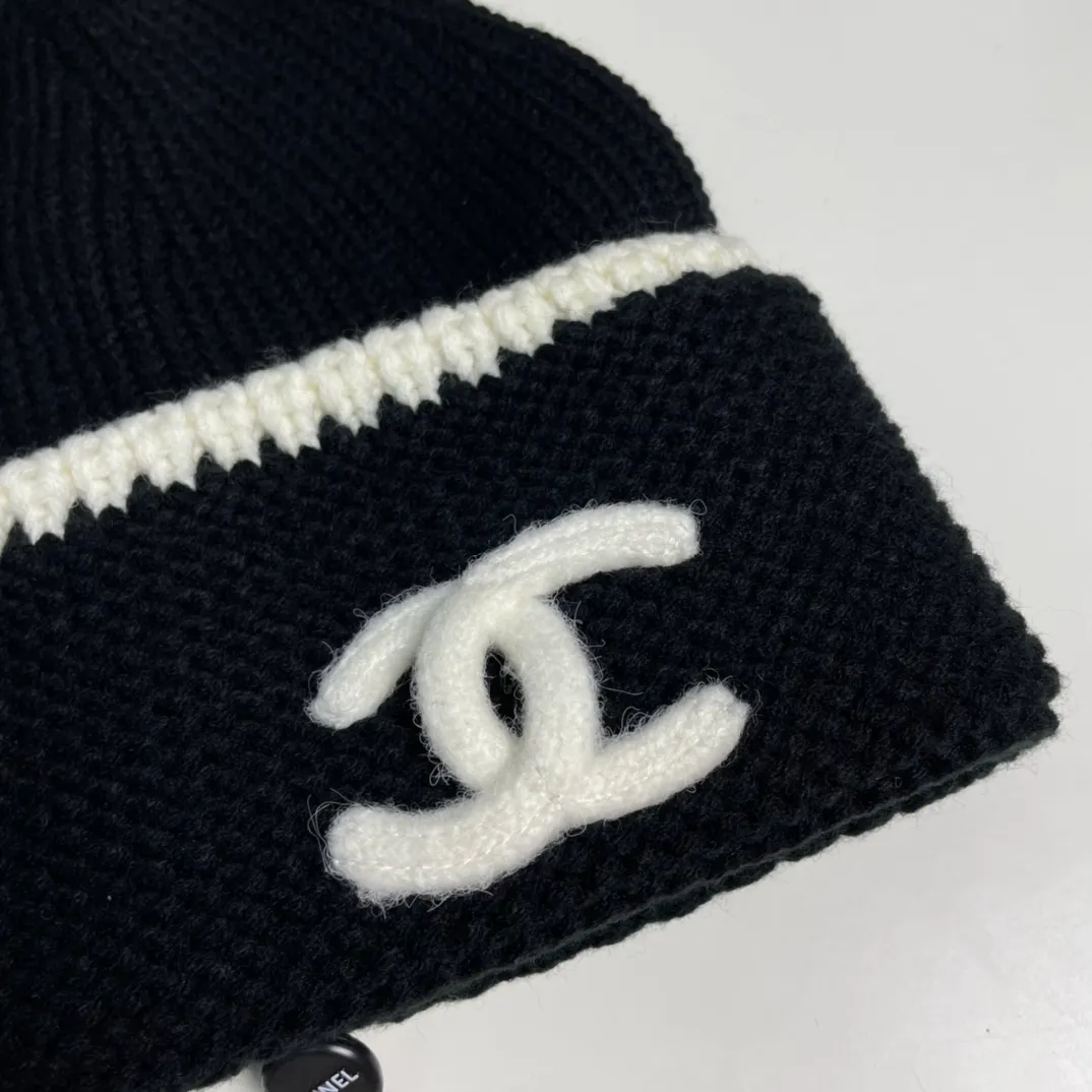 P76 Chanel official website quality Chanel autumn and winter woolen hat recommended by Internet celebrity fashion bloggers, Xiaohongshu's popular style, super soft and comfortable knitted hat with excellent elasticity!