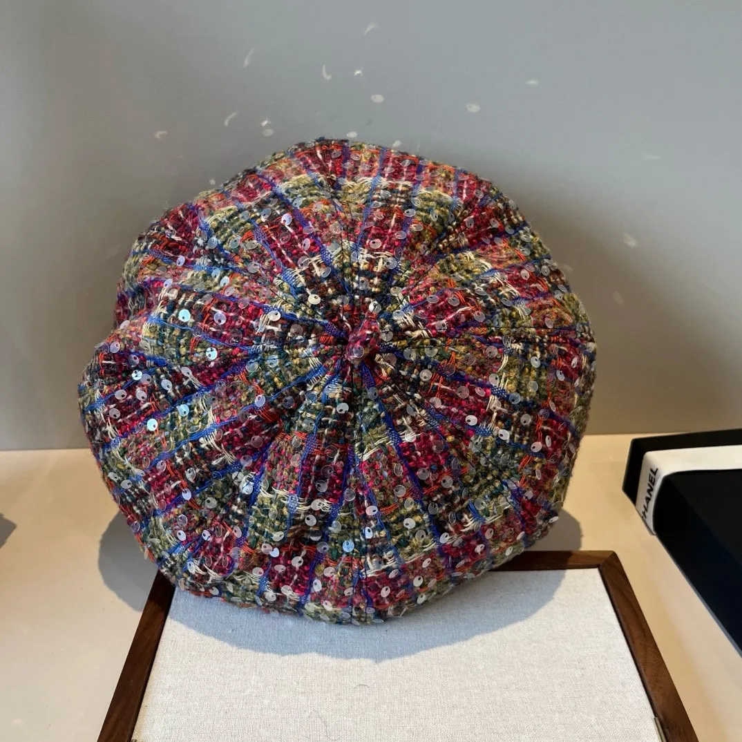 💰140¥ Chanel wool beret, customized with small fragrance style high-end fabrics, head circumference 57cm