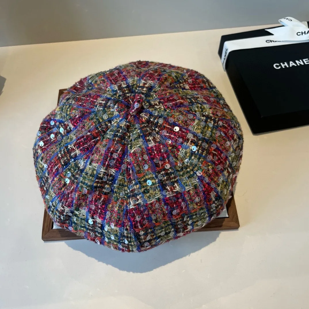 💰140¥ Chanel wool beret, customized with small fragrance style high-end fabrics, head circumference 57cm