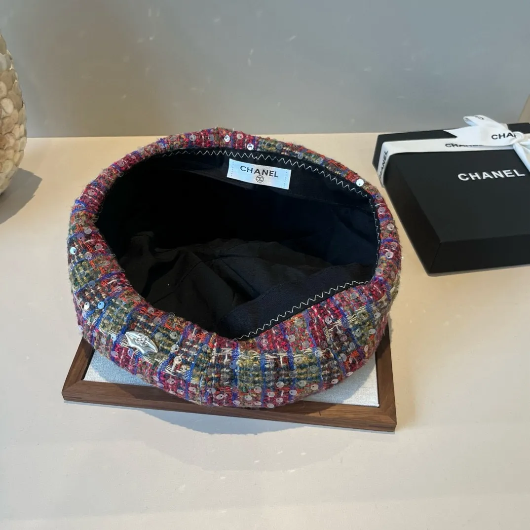 💰140¥ Chanel wool beret, customized with small fragrance style high-end fabrics, head circumference 57cm