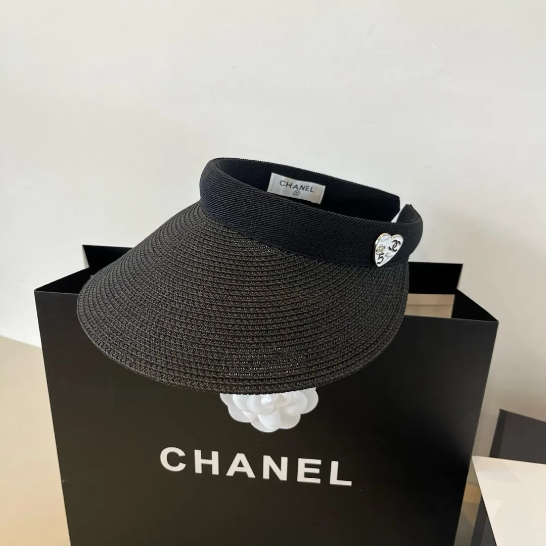 💰90¥ Chanel Chanel headband sun hat empty top straw hat