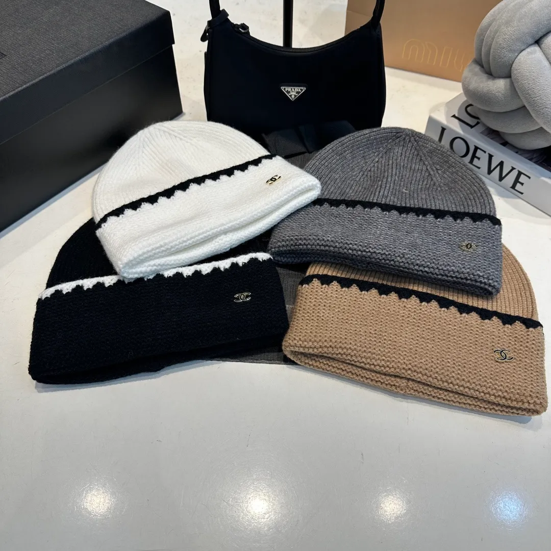 P50 Cha.nel official website quality Chanel autumn and winter woolen hat recommended by Internet celebrity fashion bloggers, Xiaohongshu's popular style, super soft and comfortable knitted hat with excellent elasticity!