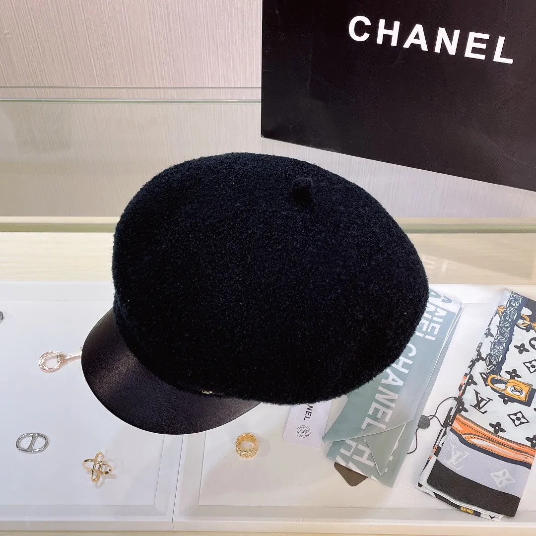 🉐60🔥 Chanel's new autumn and winter custom-made military cap, contrasting fabrics, niche yet high-end! The latest style of Xiaoxiangfeng, a must-have for celebrities