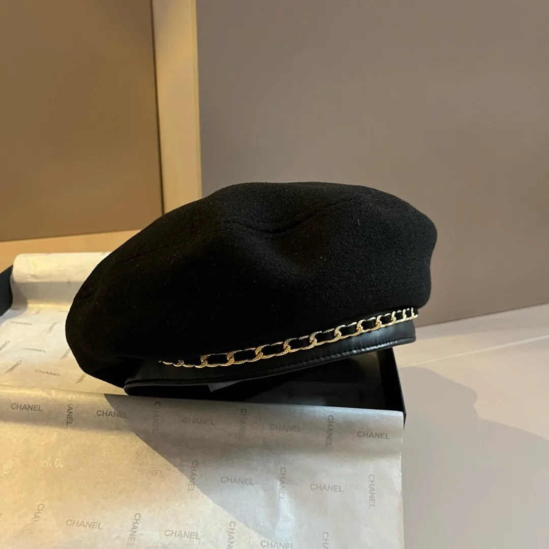 💰100¥ Chanel wool beret, small fragrant chain beret, head circumference 57cm