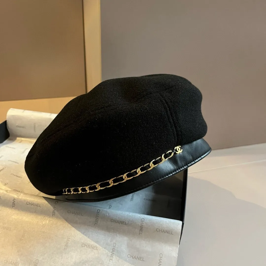 💰100¥ Chanel wool beret, small fragrant chain beret, head circumference 57cm