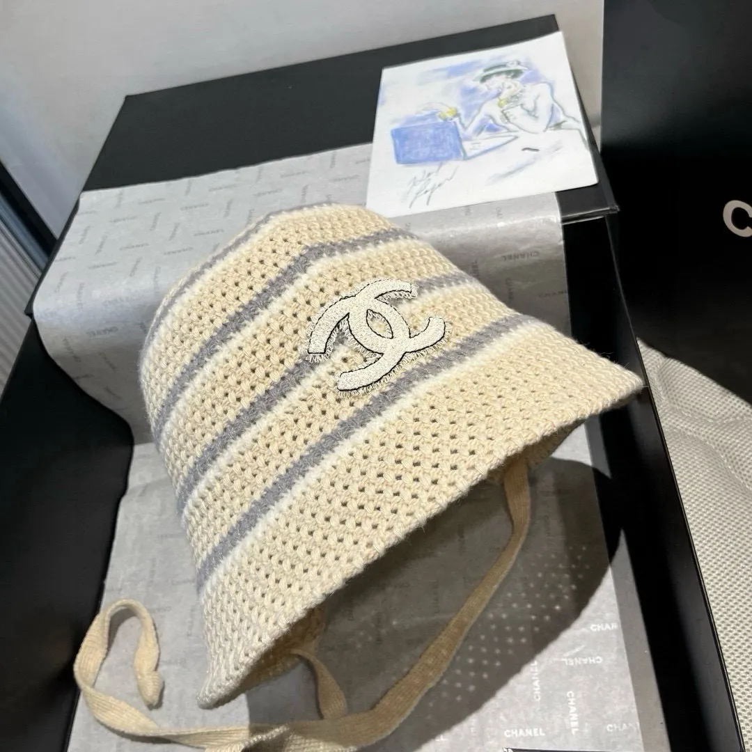 💰90¥ Chanel new knitted bucket hat, head circumference 57cm