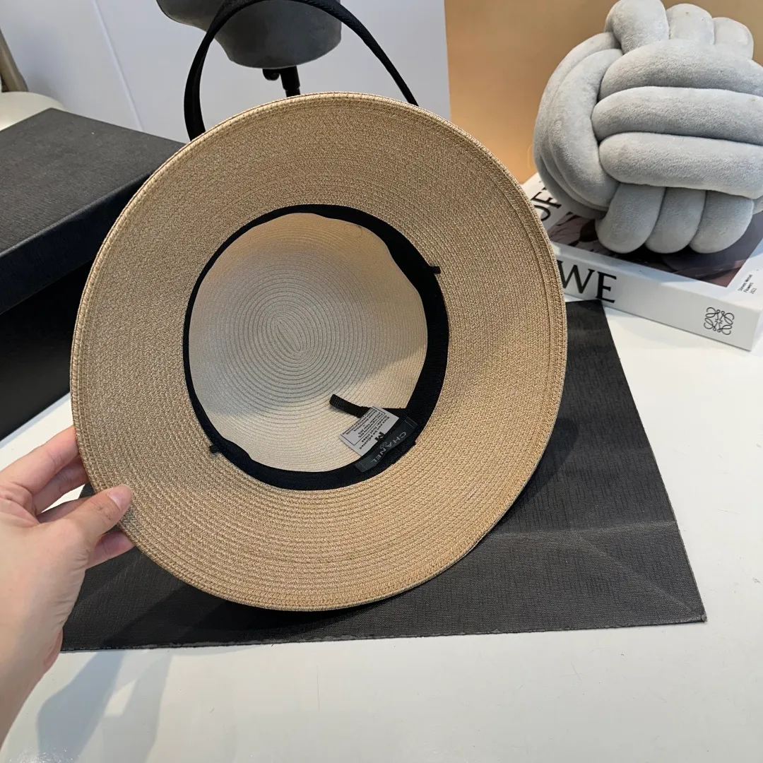 P150 Chanel Chanel bohemian style straw hat, sun hat, head circumference 57cm