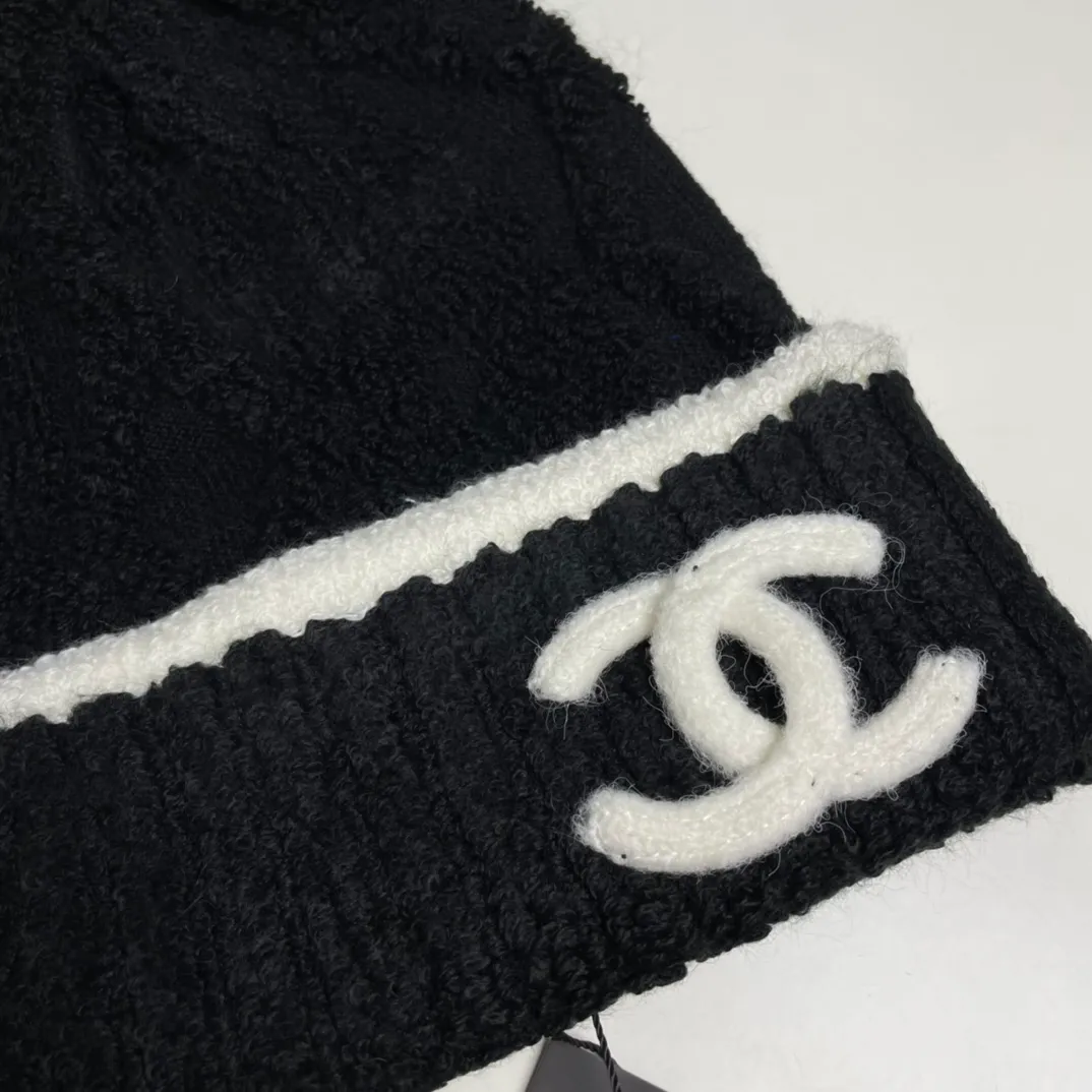 P76 Chanel official website quality Chanel autumn and winter woolen hat recommended by Internet celebrity fashion bloggers, Xiaohongshu's popular style, super soft and comfortable knitted hat with excellent elasticity!