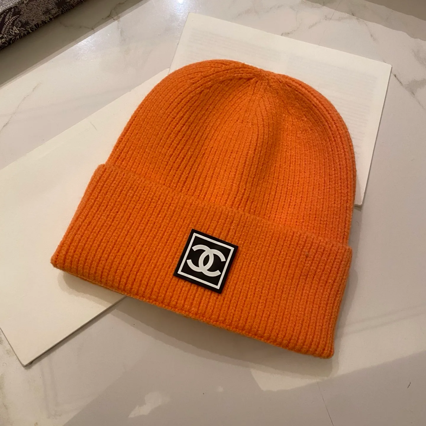 Chanel cashmere knitted hat