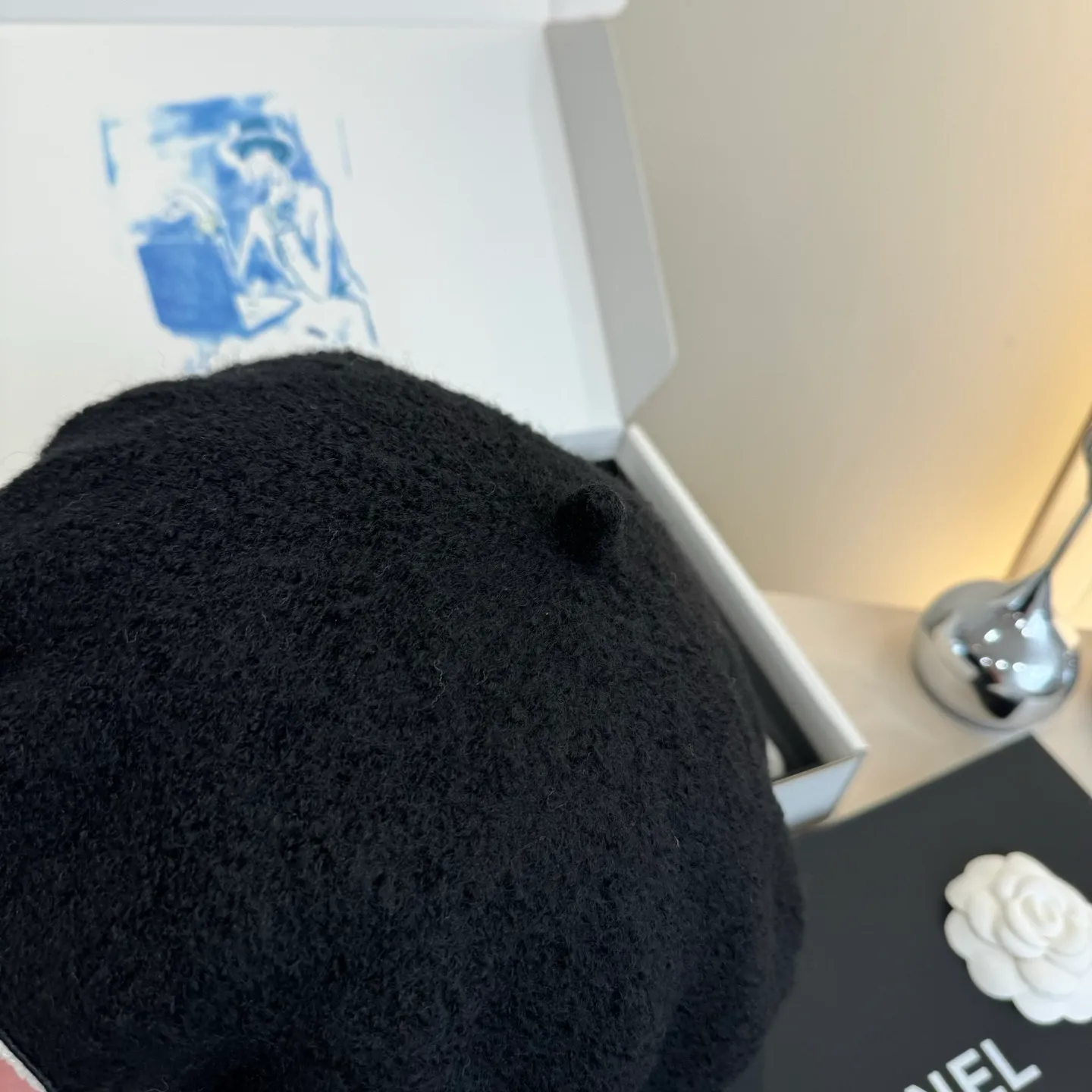 💰120¥ Chanel wool beret, pumpkin hat, 100% wool🦙 fabric, head circumference 57cm