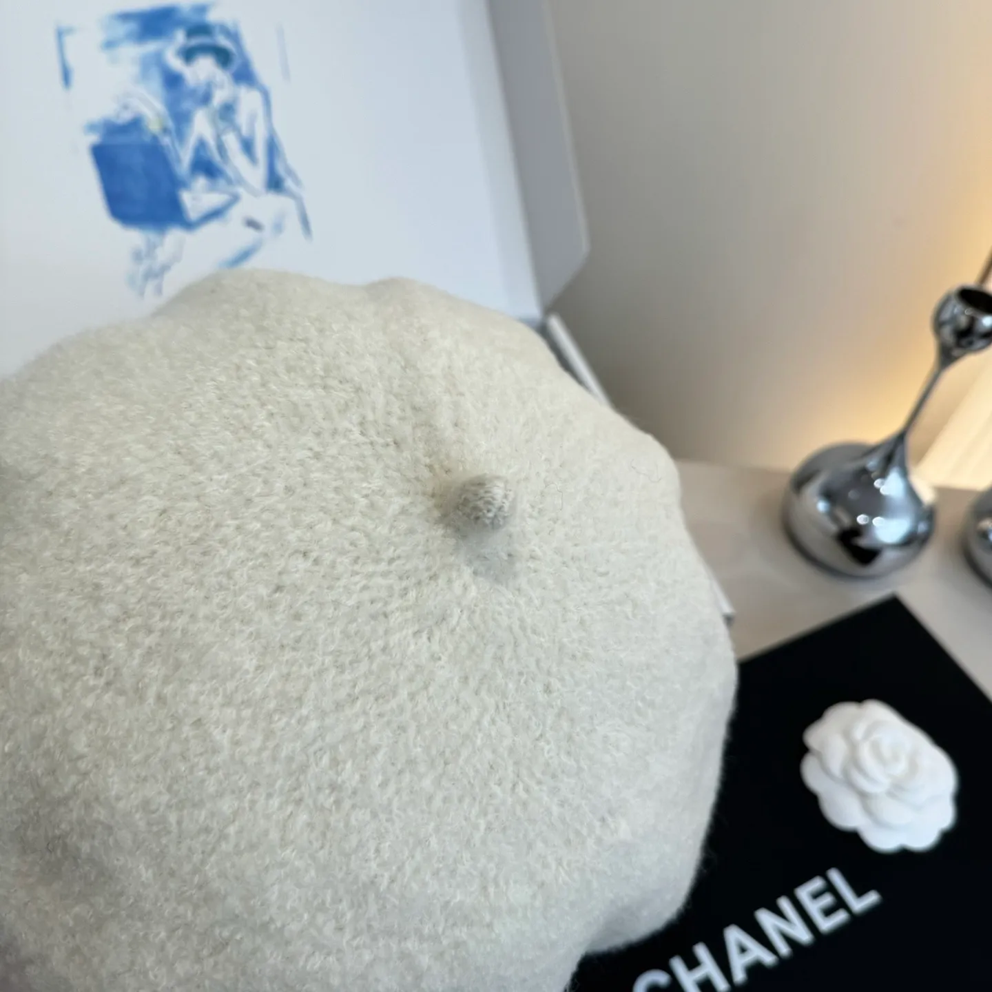💰120¥ Chanel wool beret, pumpkin hat, 100% wool🦙 fabric, head circumference 57cm