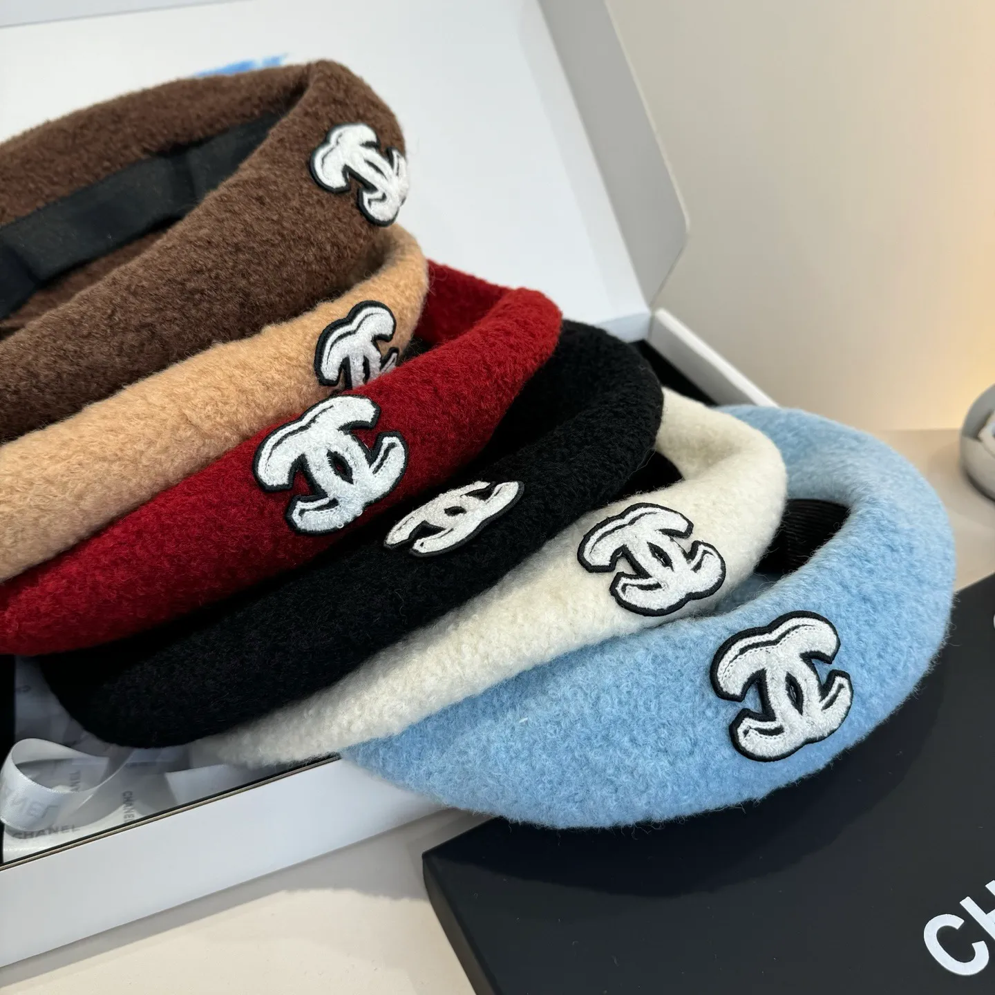 💰120¥ Chanel wool beret, pumpkin hat, 100% wool🦙 fabric, head circumference 57cm