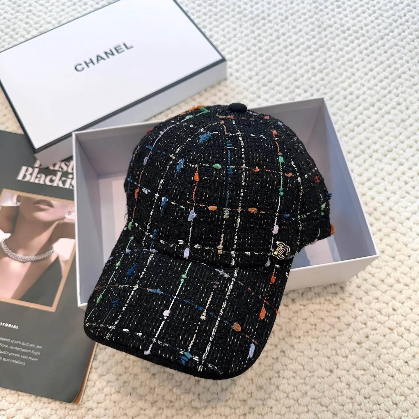 P60 CHANEL Chanel's new autumn and winter baseball cap, simple and elegant👈🏻👍casual and fashionable👩trendy and stylish👍Versatile style!