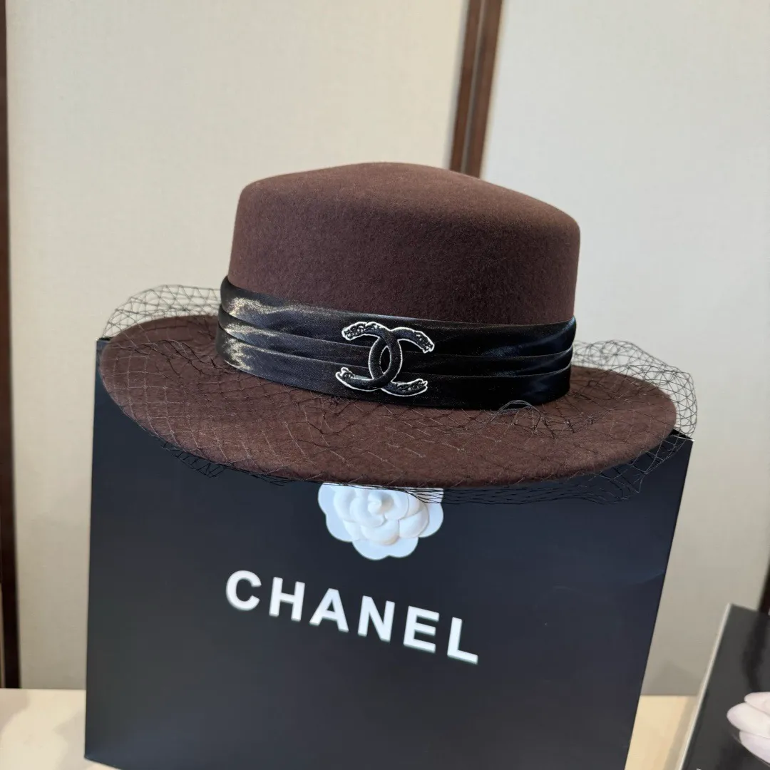 💰190¥ Chanel wool flat top, mesh hat, 100% wool🦙fabric% head circumference 57cm