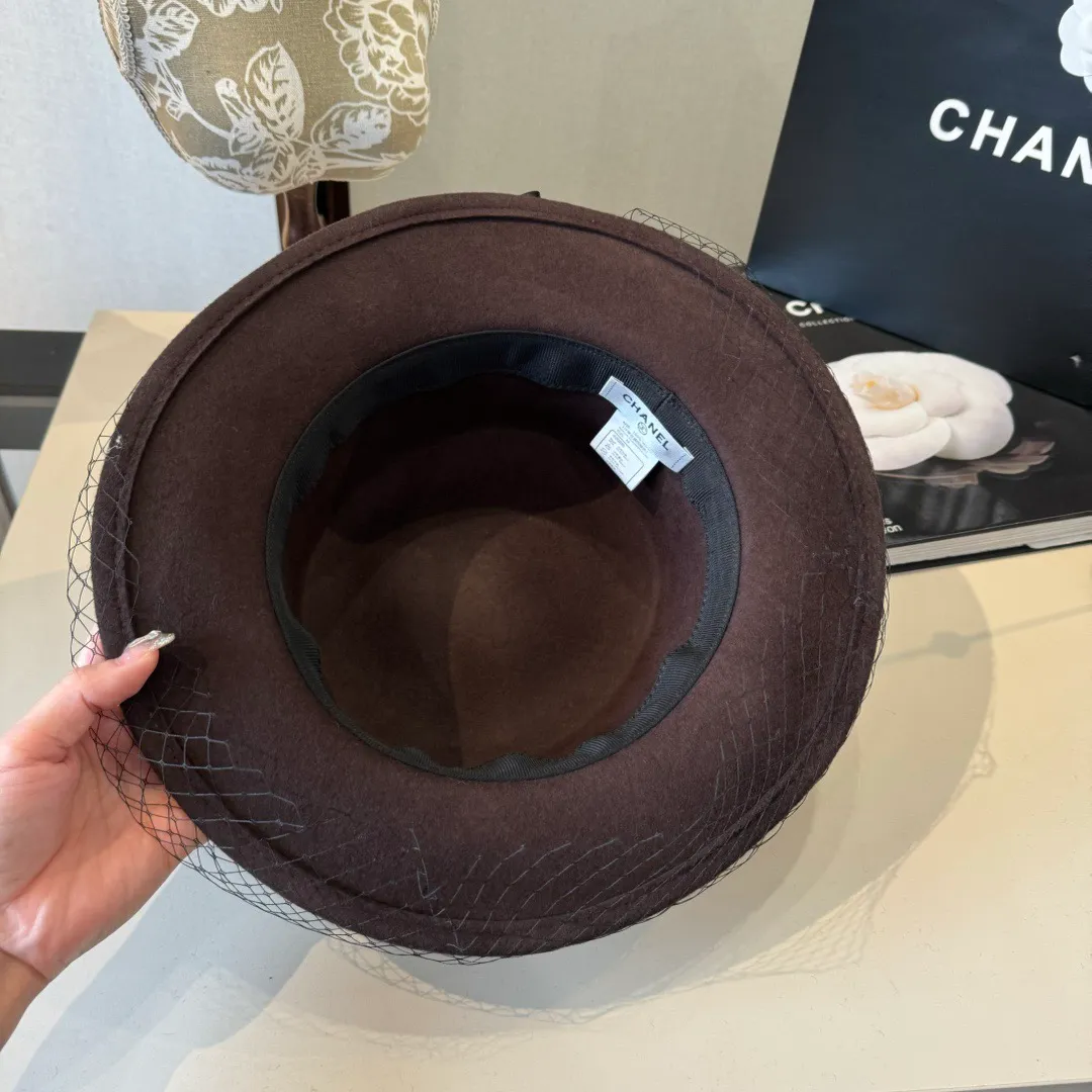 💰190¥ Chanel wool flat top, mesh hat, 100% wool🦙fabric% head circumference 57cm