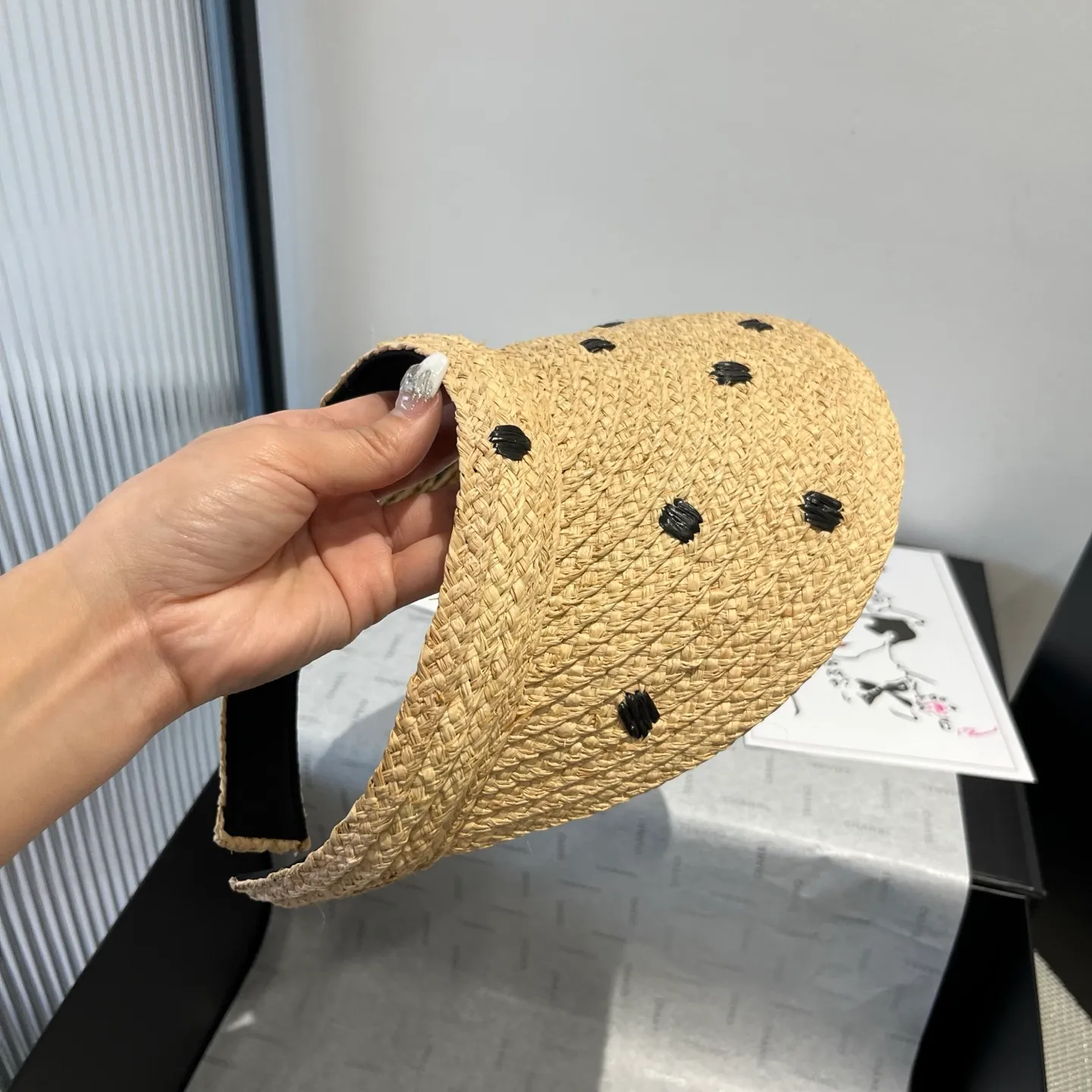 💰120¥ Chanel Chanel raffia sun hat, headband straw hat