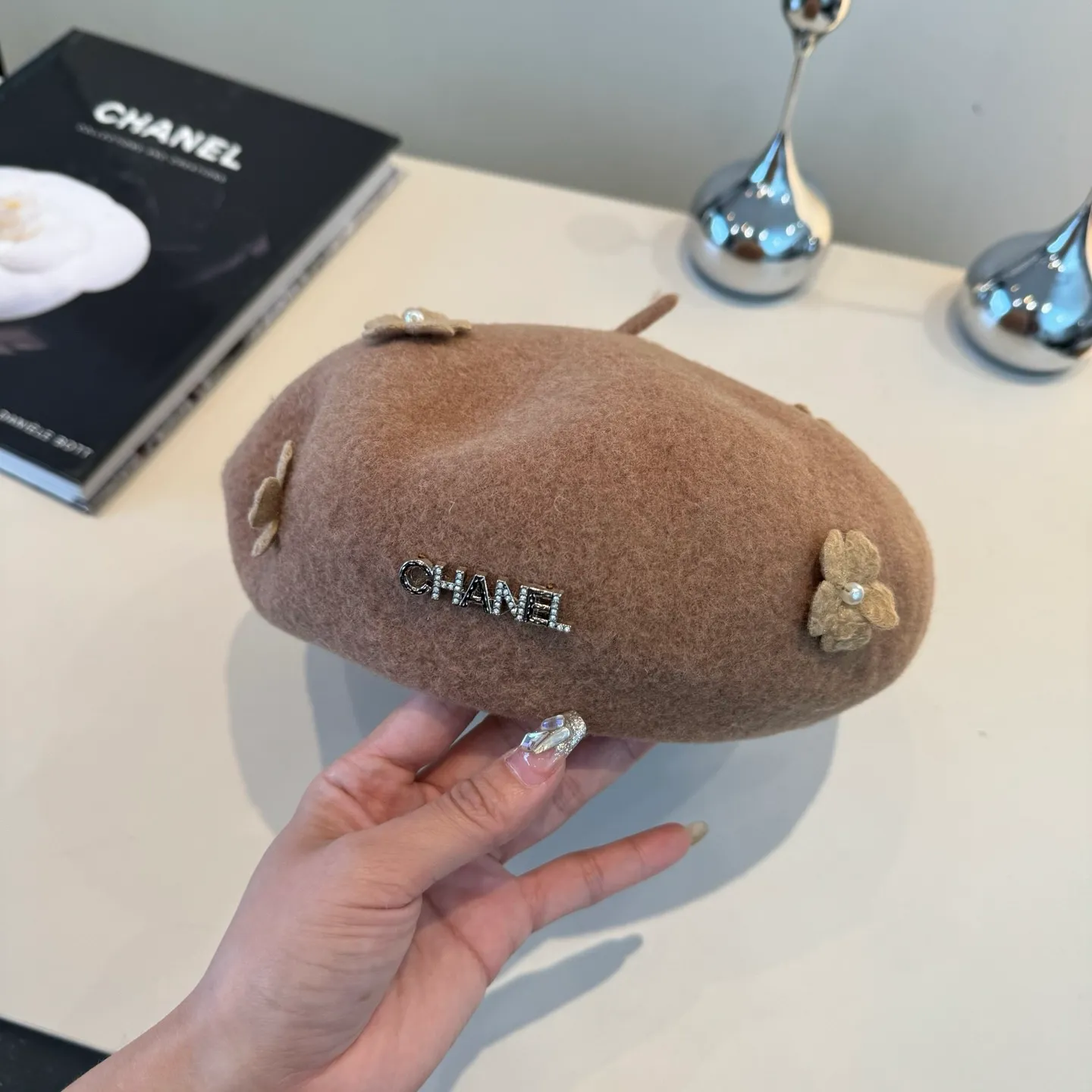 💰130¥ Chanel new wool beret, 100% wool🦙 fabric, head circumference 57cm