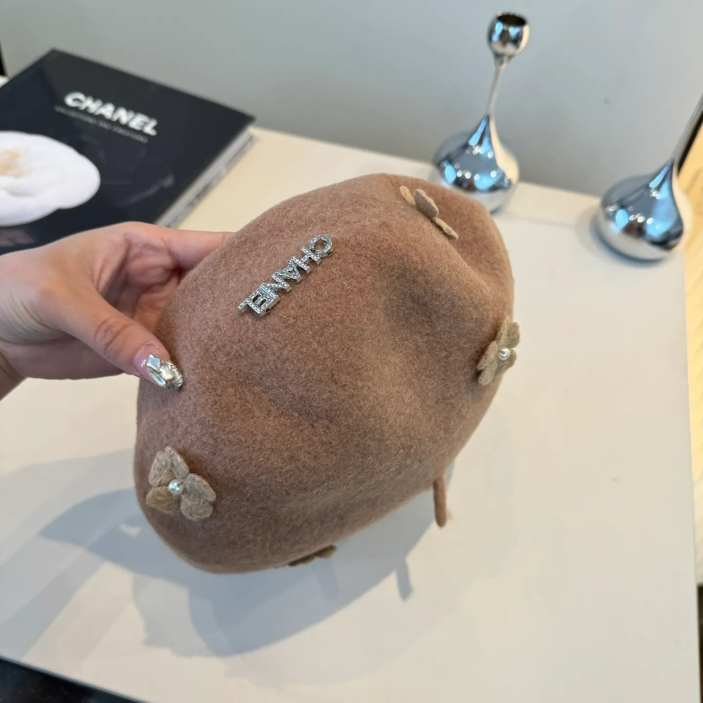 💰130¥ Chanel new wool beret, 100% wool🦙 fabric, head circumference 57cm