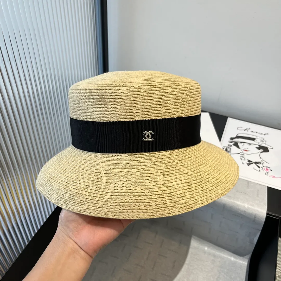 💰150¥ Chanel new straw hat, lady style, head circumference 57cm