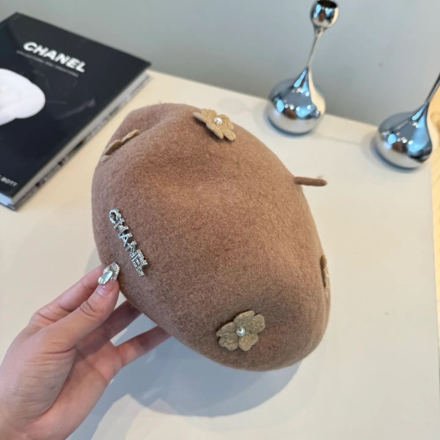 💰130¥ Chanel new wool beret, 100% wool🦙 fabric, head circumference 57cm